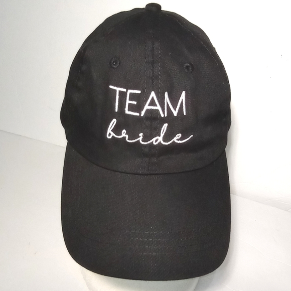 "Team Bride" Embroidery Cotton Bachelorette Party Wedding Adjustable Cap Hat - Picture 3 of 10